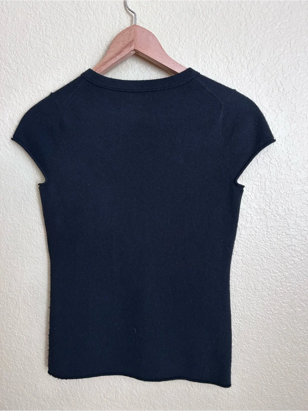 J. Crew Black Cashmere Short Sleeve Sweater